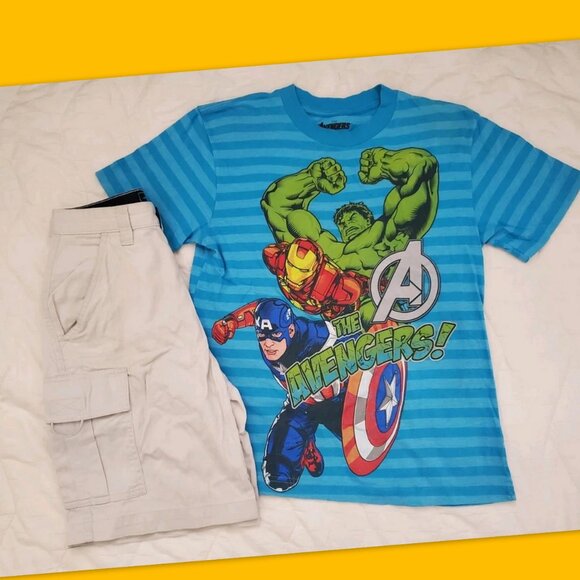 Boys Bundle 10/12 Children's Place Swim trunks Gymboree , Avengers  Summer Lot - Picture 3 of 9